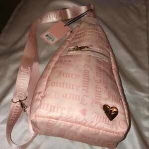 Juicy Couture Powder Blush Material Girl Nylon Crossbody Sling Bag OS NWT